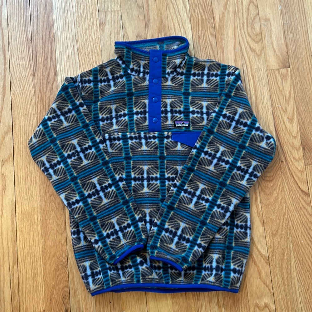 NWT Patagonia Kids Lightweight Synchilla Snap-T Fleece Pullover MEDIUM (10)